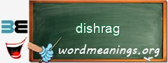 WordMeaning blackboard for dishrag